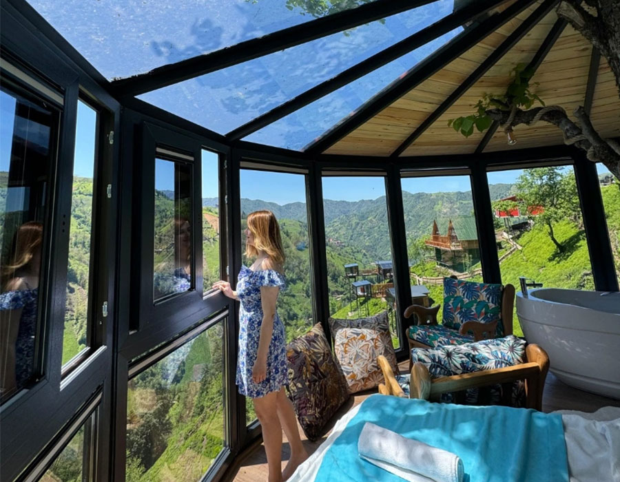 Rize Bungalov: Küvetli Şömineli Ağaç Ev - Northland