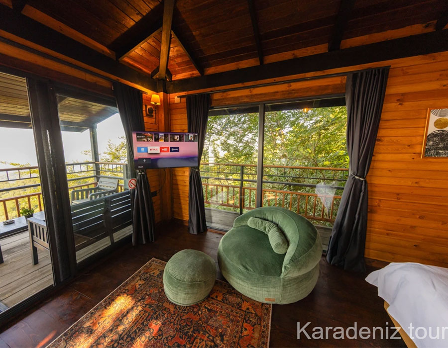 Rize Bungalov: Orman Manzaralı Suit - Indra