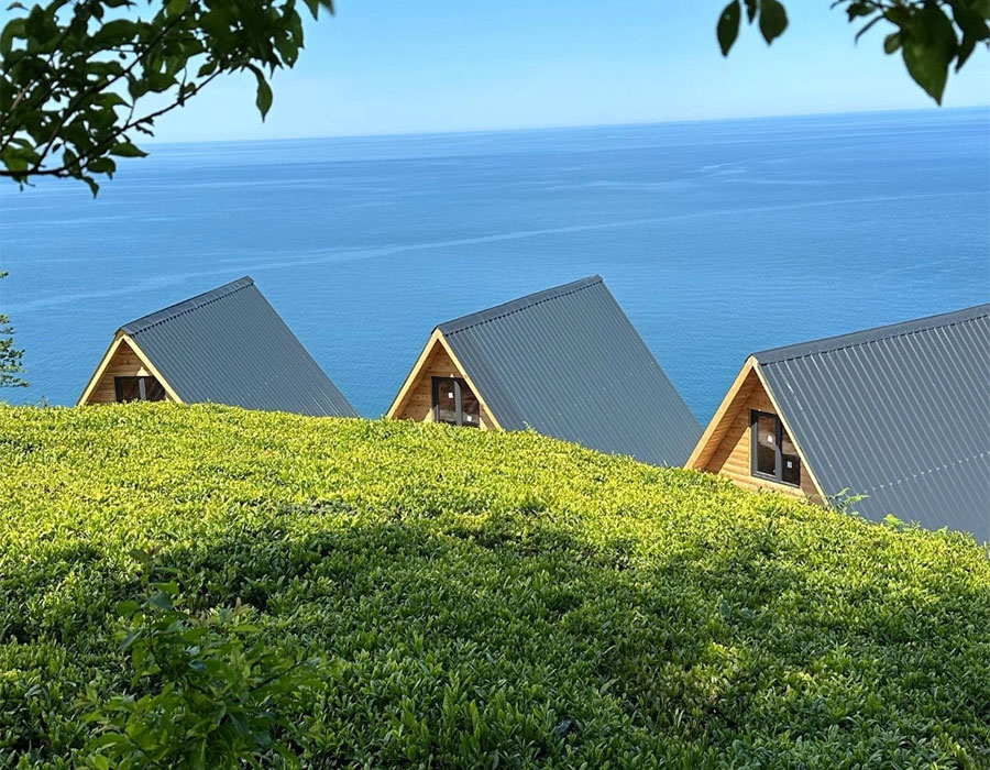 Rize Bungalov: Isıtmalı Havuzlu - Günbatımı