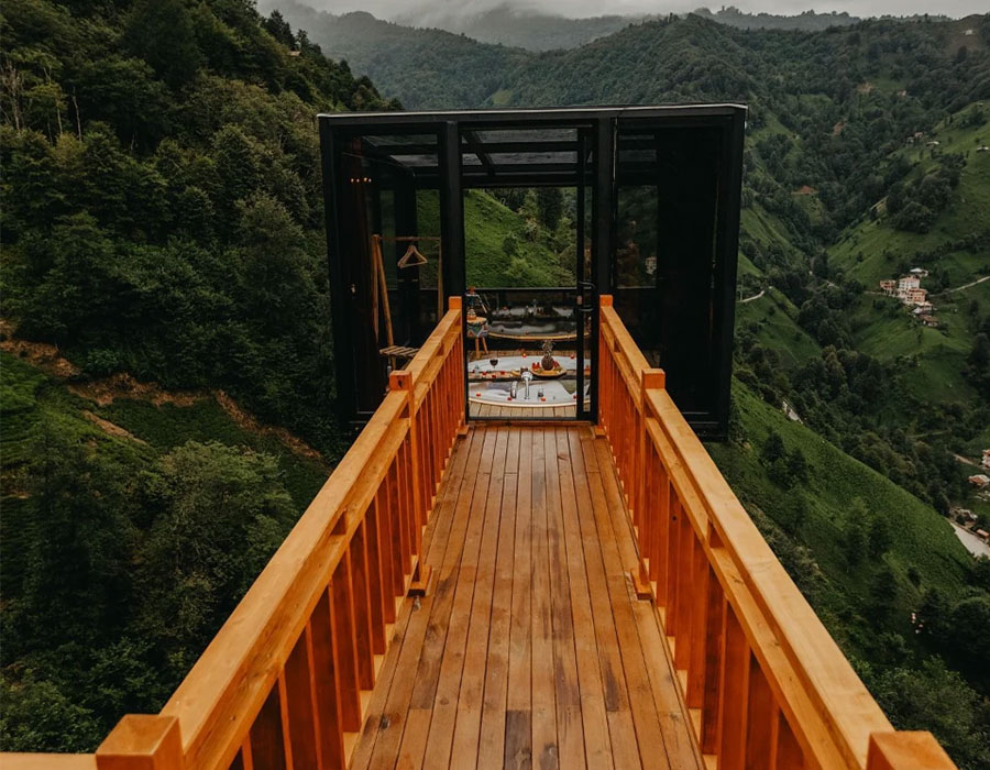 Rize Bungalov: Jakuzili Şömineli King Tower - Northland
