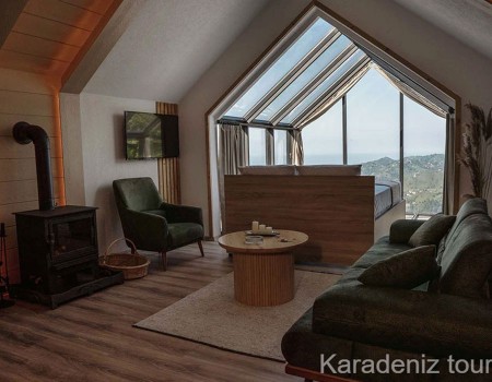 Rize Bungalov: Jakuzili & Cam Tavanlı Villa - Woodlife