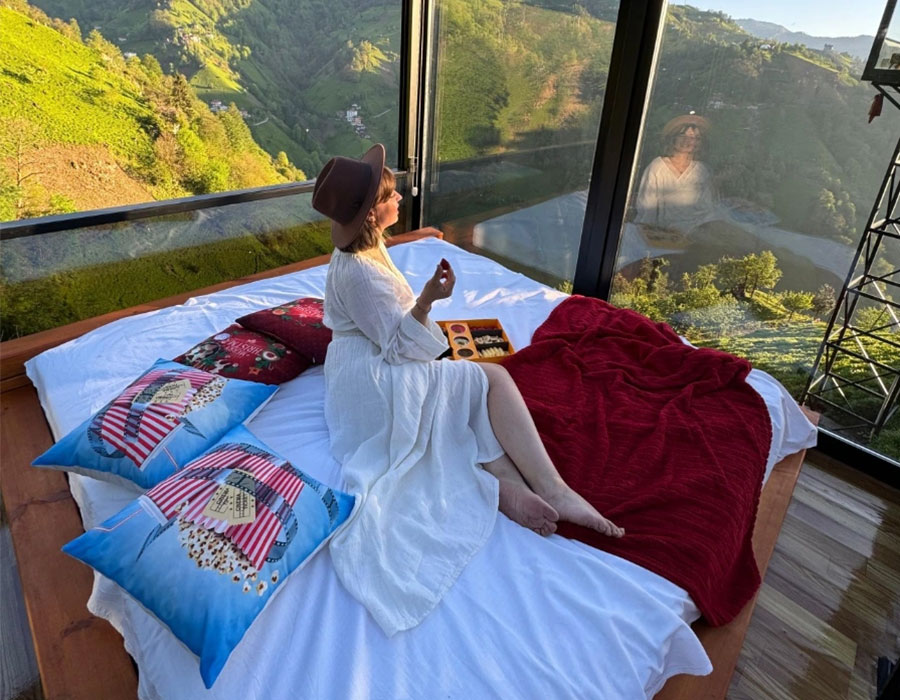 Rize Bungalov: Jakuzili Şömineli White Queen - Northland