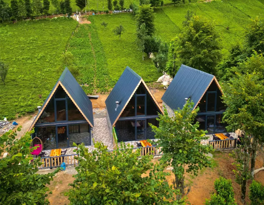Rize Bungalov: Jakuzili & Şömineli - Yeşil Suit