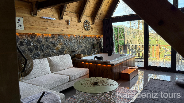 Rize Bungalov: Jakuzili & Şömineli - Serenity 555