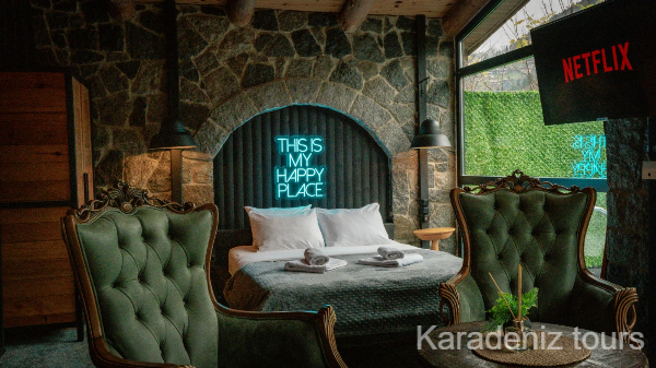 Rize Bungalov: Jakuzili & Şömineli Stone House - Bungalove