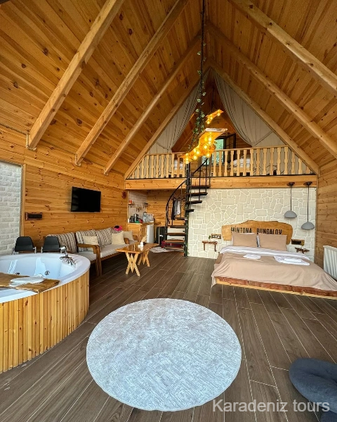 Rize Bungalov: Jakuzili & Şömineli - Mintona 102