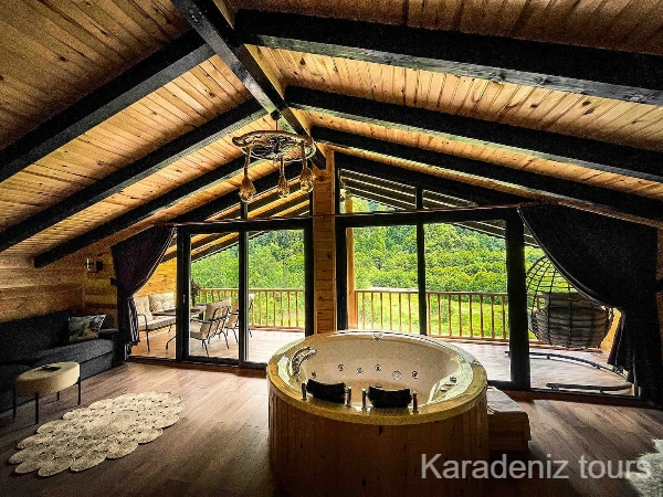 Rize Bungalov: Jakuzili & Şömineli Suit - Nafkar