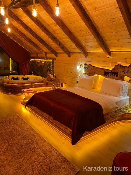 Rize Bungalov: Jakuzili & Şömineli - Hoşdere Sultan