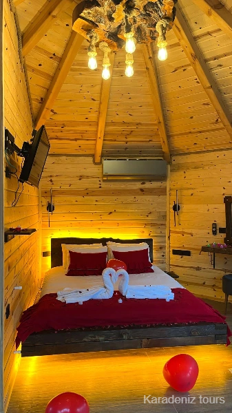 Rize Bungalov: Jakuzili & Şömineli - HoyHoy Bungalov